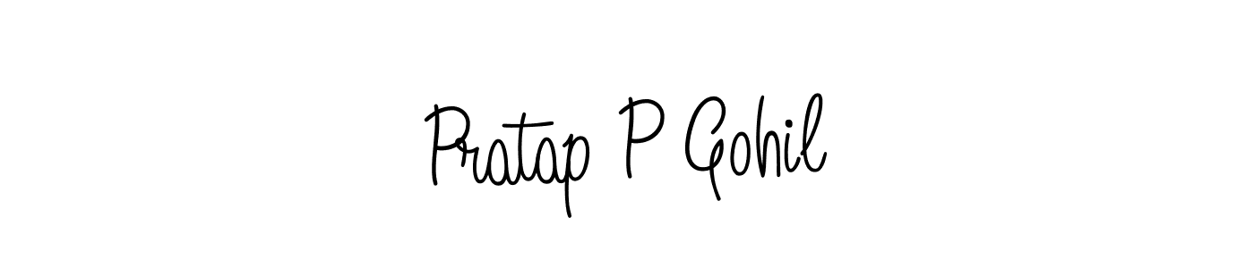 Make a beautiful signature design for name Pratap P Gohil. With this signature (Angelique-Rose-font-FFP) style, you can create a handwritten signature for free. Pratap P Gohil signature style 5 images and pictures png