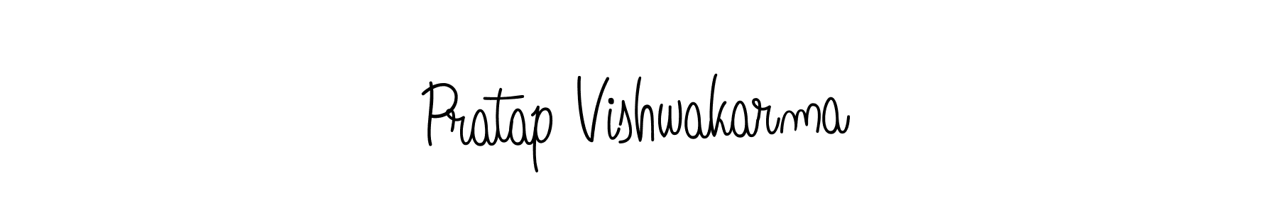 Use a signature maker to create a handwritten signature online. With this signature software, you can design (Angelique-Rose-font-FFP) your own signature for name Pratap Vishwakarma. Pratap Vishwakarma signature style 5 images and pictures png