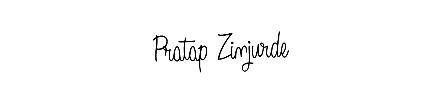 Use a signature maker to create a handwritten signature online. With this signature software, you can design (Angelique-Rose-font-FFP) your own signature for name Pratap Zinjurde. Pratap Zinjurde signature style 5 images and pictures png