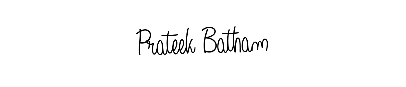 Design your own signature with our free online signature maker. With this signature software, you can create a handwritten (Angelique-Rose-font-FFP) signature for name Prateek Batham. Prateek Batham signature style 5 images and pictures png
