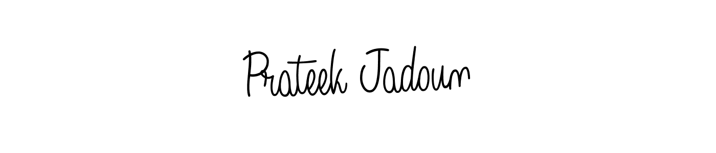 if you are searching for the best signature style for your name Prateek Jadoun. so please give up your signature search. here we have designed multiple signature styles  using Angelique-Rose-font-FFP. Prateek Jadoun signature style 5 images and pictures png