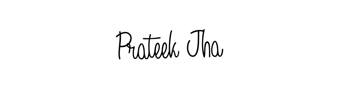 Prateek Jha stylish signature style. Best Handwritten Sign (Angelique-Rose-font-FFP) for my name. Handwritten Signature Collection Ideas for my name Prateek Jha. Prateek Jha signature style 5 images and pictures png
