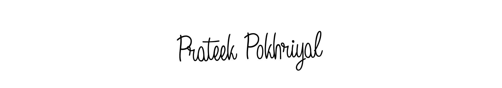 Make a beautiful signature design for name Prateek Pokhriyal. With this signature (Angelique-Rose-font-FFP) style, you can create a handwritten signature for free. Prateek Pokhriyal signature style 5 images and pictures png