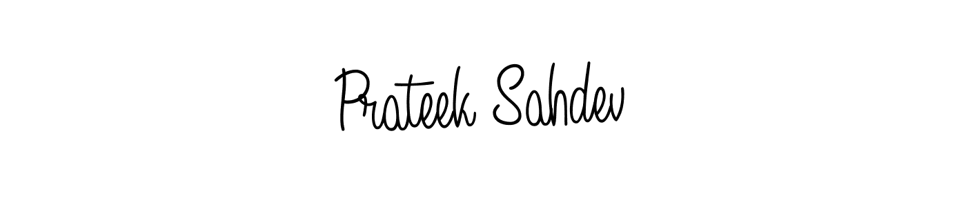 How to make Prateek Sahdev signature? Angelique-Rose-font-FFP is a professional autograph style. Create handwritten signature for Prateek Sahdev name. Prateek Sahdev signature style 5 images and pictures png