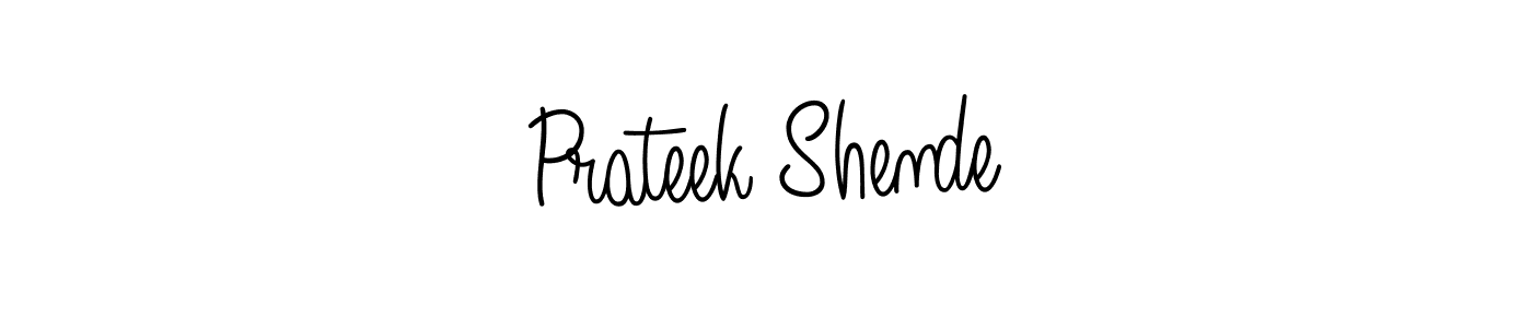 Make a beautiful signature design for name Prateek Shende. With this signature (Angelique-Rose-font-FFP) style, you can create a handwritten signature for free. Prateek Shende signature style 5 images and pictures png