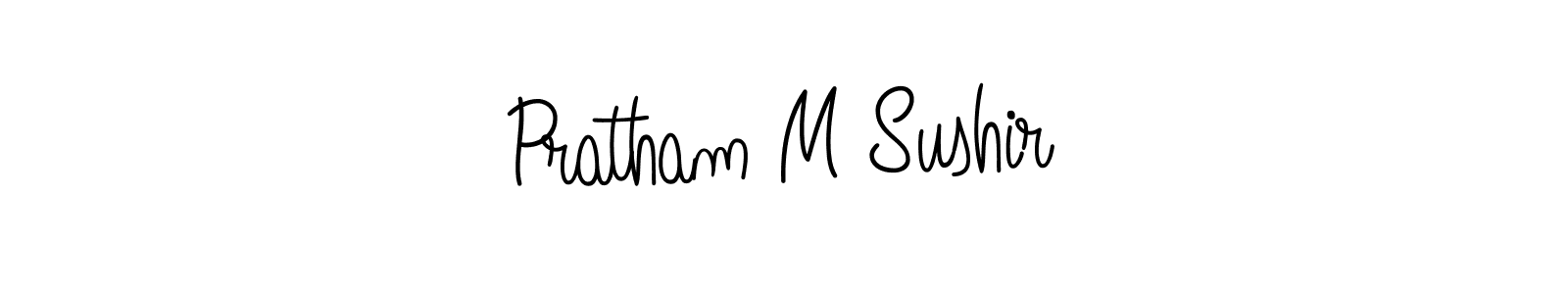 How to make Pratham M Sushir name signature. Use Angelique-Rose-font-FFP style for creating short signs online. This is the latest handwritten sign. Pratham M Sushir signature style 5 images and pictures png