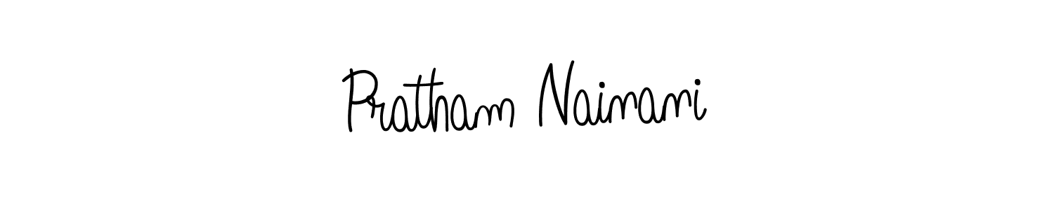 How to make Pratham Nainani signature? Angelique-Rose-font-FFP is a professional autograph style. Create handwritten signature for Pratham Nainani name. Pratham Nainani signature style 5 images and pictures png