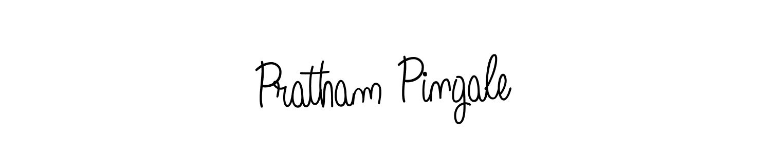 You should practise on your own different ways (Angelique-Rose-font-FFP) to write your name (Pratham Pingale) in signature. don't let someone else do it for you. Pratham Pingale signature style 5 images and pictures png