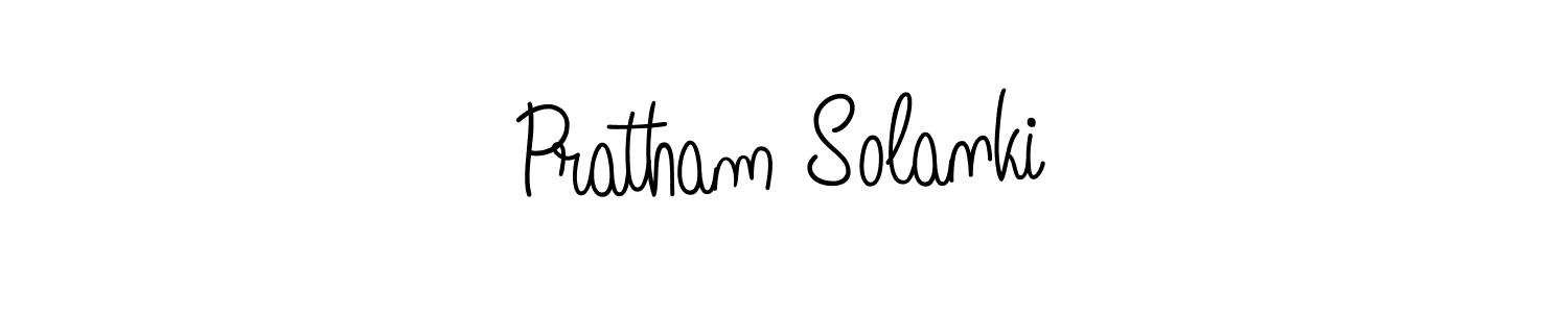 Design your own signature with our free online signature maker. With this signature software, you can create a handwritten (Angelique-Rose-font-FFP) signature for name Pratham Solanki. Pratham Solanki signature style 5 images and pictures png