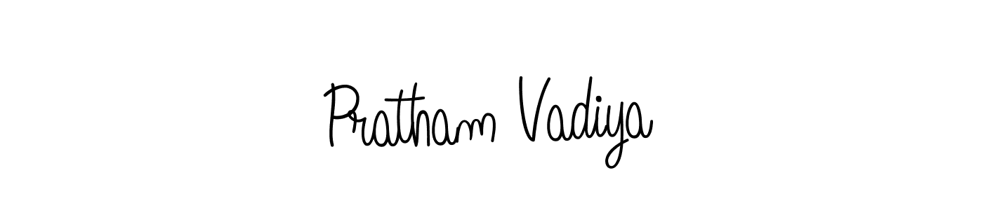 Also we have Pratham Vadiya name is the best signature style. Create professional handwritten signature collection using Angelique-Rose-font-FFP autograph style. Pratham Vadiya signature style 5 images and pictures png