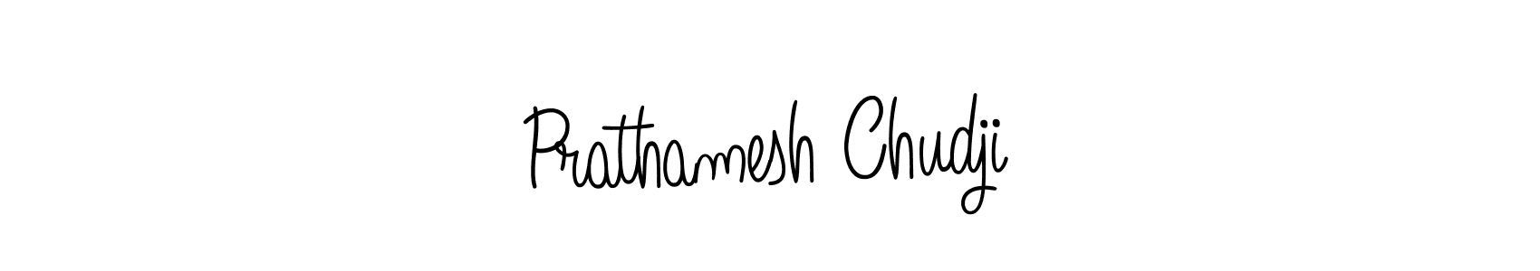 Use a signature maker to create a handwritten signature online. With this signature software, you can design (Angelique-Rose-font-FFP) your own signature for name Prathamesh Chudji. Prathamesh Chudji signature style 5 images and pictures png
