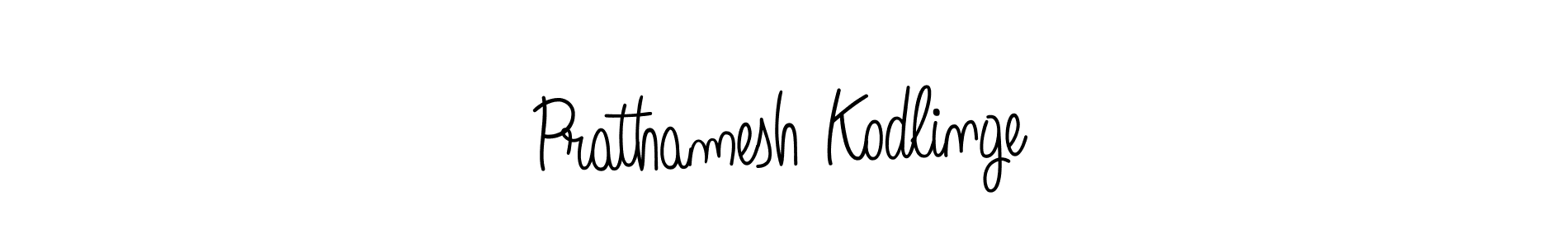 The best way (Angelique-Rose-font-FFP) to make a short signature is to pick only two or three words in your name. The name Prathamesh Kodlinge include a total of six letters. For converting this name. Prathamesh Kodlinge signature style 5 images and pictures png