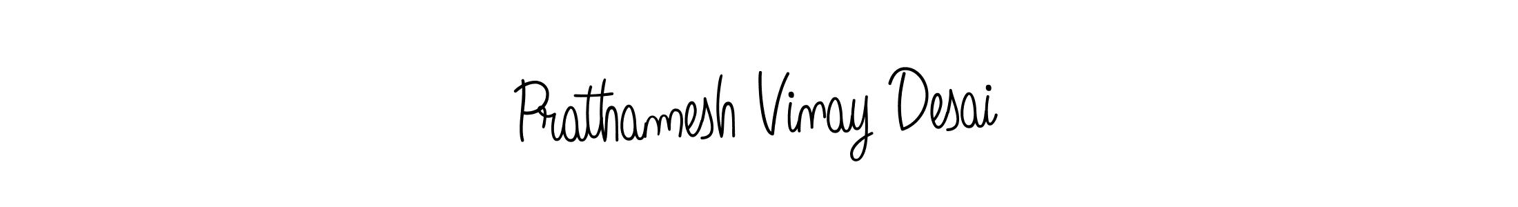 Design your own signature with our free online signature maker. With this signature software, you can create a handwritten (Angelique-Rose-font-FFP) signature for name Prathamesh Vinay Desai. Prathamesh Vinay Desai signature style 5 images and pictures png