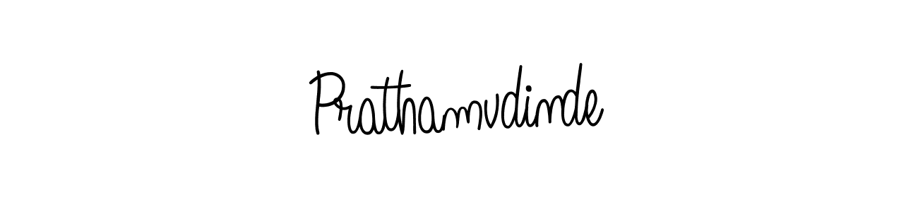 Make a beautiful signature design for name Prathamvdinde. With this signature (Angelique-Rose-font-FFP) style, you can create a handwritten signature for free. Prathamvdinde signature style 5 images and pictures png