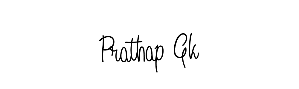 Design your own signature with our free online signature maker. With this signature software, you can create a handwritten (Angelique-Rose-font-FFP) signature for name Prathap Gk. Prathap Gk signature style 5 images and pictures png