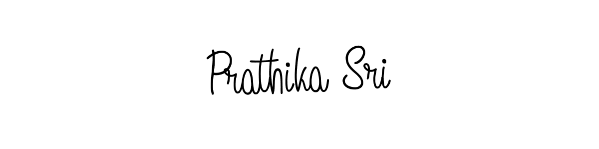 Use a signature maker to create a handwritten signature online. With this signature software, you can design (Angelique-Rose-font-FFP) your own signature for name Prathika Sri. Prathika Sri signature style 5 images and pictures png
