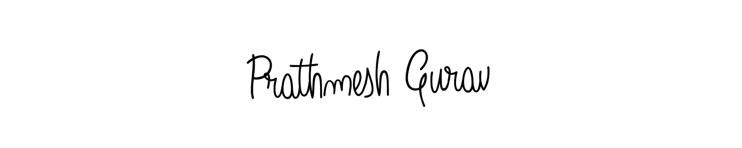 How to make Prathmesh Gurav name signature. Use Angelique-Rose-font-FFP style for creating short signs online. This is the latest handwritten sign. Prathmesh Gurav signature style 5 images and pictures png
