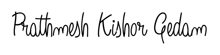 Personalize your online presence with Prathmesh Kishor Gedam signature rendered in elegant Angelique-Rose-font-FFP font. Great for website footers and blogs. Prathmesh Kishor Gedam signature style 5 images and pictures png