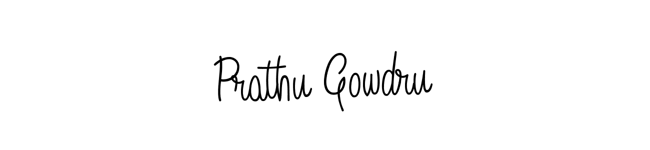 How to make Prathu Gowdru signature? Angelique-Rose-font-FFP is a professional autograph style. Create handwritten signature for Prathu Gowdru name. Prathu Gowdru signature style 5 images and pictures png