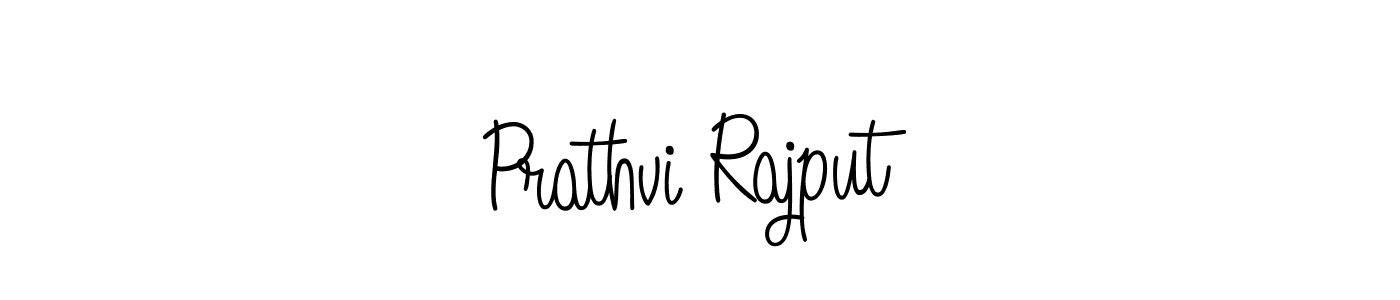 Use a signature maker to create a handwritten signature online. With this signature software, you can design (Angelique-Rose-font-FFP) your own signature for name Prathvi Rajput. Prathvi Rajput signature style 5 images and pictures png