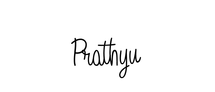 Use a signature maker to create a handwritten signature online. With this signature software, you can design (Angelique-Rose-font-FFP) your own signature for name Prathyu. Prathyu signature style 5 images and pictures png