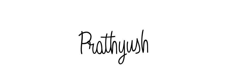 Make a beautiful signature design for name Prathyush. With this signature (Angelique-Rose-font-FFP) style, you can create a handwritten signature for free. Prathyush signature style 5 images and pictures png