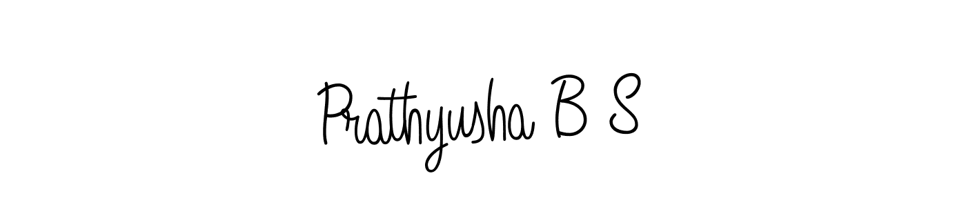 Create a beautiful signature design for name Prathyusha B S. With this signature (Angelique-Rose-font-FFP) fonts, you can make a handwritten signature for free. Prathyusha B S signature style 5 images and pictures png