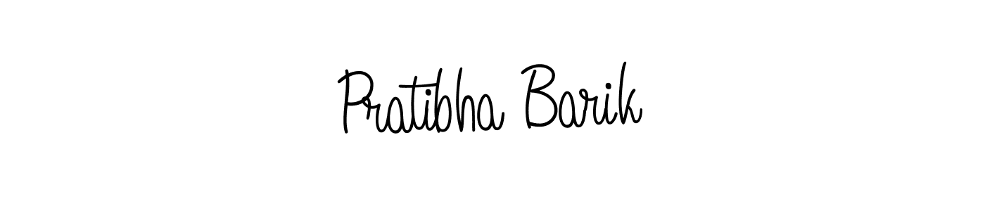 Use a signature maker to create a handwritten signature online. With this signature software, you can design (Angelique-Rose-font-FFP) your own signature for name Pratibha Barik. Pratibha Barik signature style 5 images and pictures png