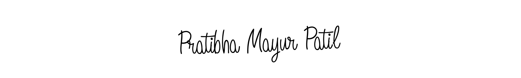 Pratibha Mayur Patil stylish signature style. Best Handwritten Sign (Angelique-Rose-font-FFP) for my name. Handwritten Signature Collection Ideas for my name Pratibha Mayur Patil. Pratibha Mayur Patil signature style 5 images and pictures png