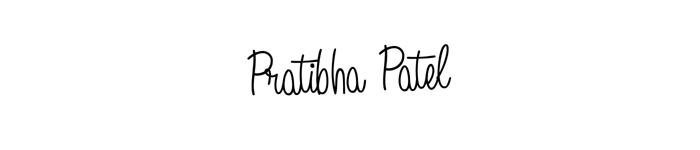 You should practise on your own different ways (Angelique-Rose-font-FFP) to write your name (Pratibha Patel) in signature. don't let someone else do it for you. Pratibha Patel signature style 5 images and pictures png