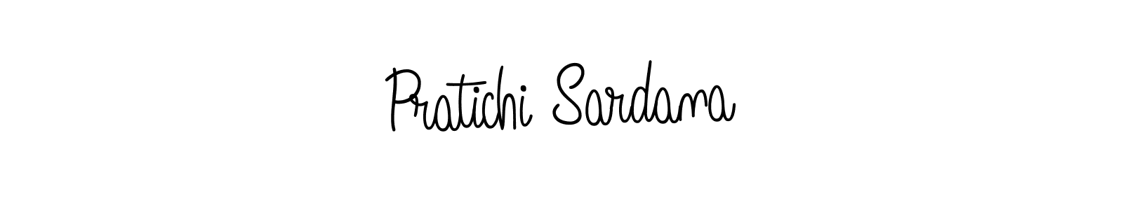 How to make Pratichi Sardana name signature. Use Angelique-Rose-font-FFP style for creating short signs online. This is the latest handwritten sign. Pratichi Sardana signature style 5 images and pictures png