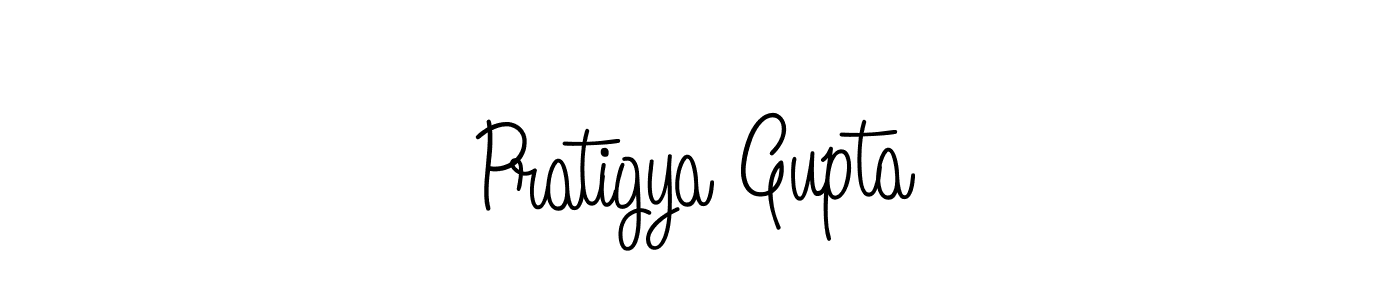 Pratigya Gupta stylish signature style. Best Handwritten Sign (Angelique-Rose-font-FFP) for my name. Handwritten Signature Collection Ideas for my name Pratigya Gupta. Pratigya Gupta signature style 5 images and pictures png