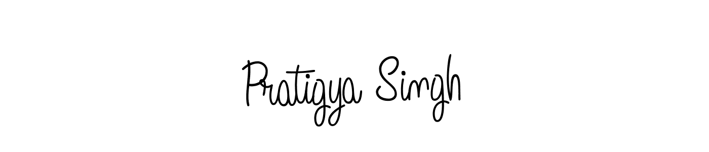 You should practise on your own different ways (Angelique-Rose-font-FFP) to write your name (Pratigya Singh) in signature. don't let someone else do it for you. Pratigya Singh signature style 5 images and pictures png