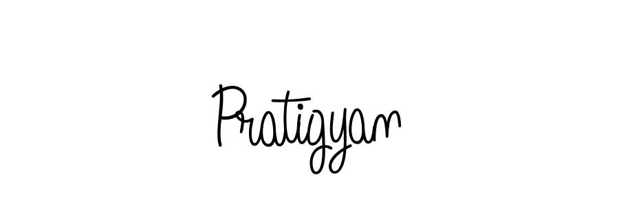 Design your own signature with our free online signature maker. With this signature software, you can create a handwritten (Angelique-Rose-font-FFP) signature for name Pratigyan. Pratigyan signature style 5 images and pictures png