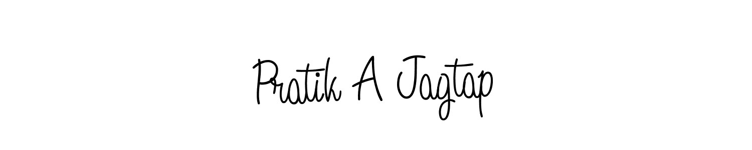 Create a beautiful signature design for name Pratik A Jagtap. With this signature (Angelique-Rose-font-FFP) fonts, you can make a handwritten signature for free. Pratik A Jagtap signature style 5 images and pictures png
