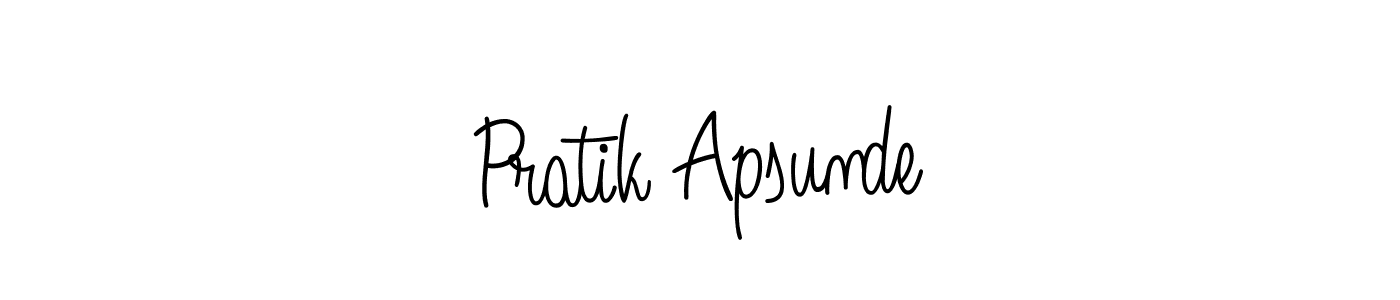 Make a beautiful signature design for name Pratik Apsunde. With this signature (Angelique-Rose-font-FFP) style, you can create a handwritten signature for free. Pratik Apsunde signature style 5 images and pictures png