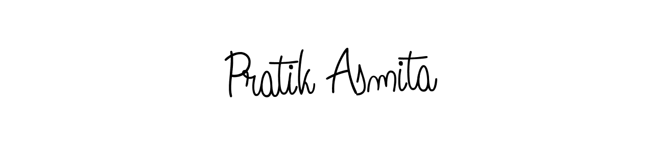 Use a signature maker to create a handwritten signature online. With this signature software, you can design (Angelique-Rose-font-FFP) your own signature for name Pratik Asmita. Pratik Asmita signature style 5 images and pictures png