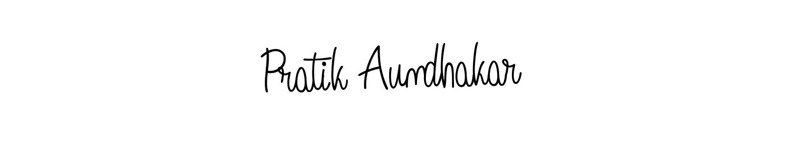 Pratik Aundhakar stylish signature style. Best Handwritten Sign (Angelique-Rose-font-FFP) for my name. Handwritten Signature Collection Ideas for my name Pratik Aundhakar. Pratik Aundhakar signature style 5 images and pictures png