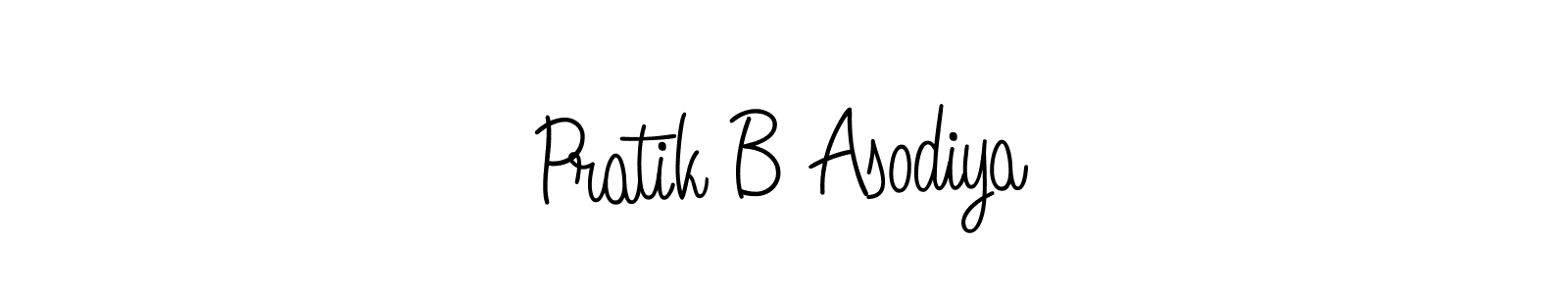You should practise on your own different ways (Angelique-Rose-font-FFP) to write your name (Pratik B Asodiya) in signature. don't let someone else do it for you. Pratik B Asodiya signature style 5 images and pictures png