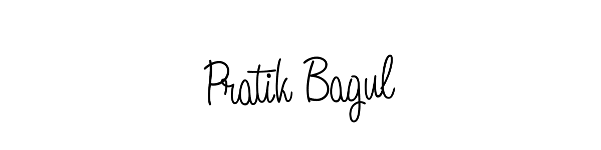Design your own signature with our free online signature maker. With this signature software, you can create a handwritten (Angelique-Rose-font-FFP) signature for name Pratik Bagul. Pratik Bagul signature style 5 images and pictures png
