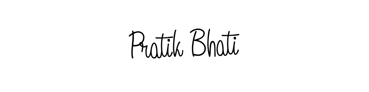 Create a beautiful signature design for name Pratik Bhati. With this signature (Angelique-Rose-font-FFP) fonts, you can make a handwritten signature for free. Pratik Bhati signature style 5 images and pictures png