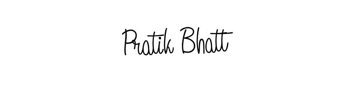 Pratik Bhatt stylish signature style. Best Handwritten Sign (Angelique-Rose-font-FFP) for my name. Handwritten Signature Collection Ideas for my name Pratik Bhatt. Pratik Bhatt signature style 5 images and pictures png