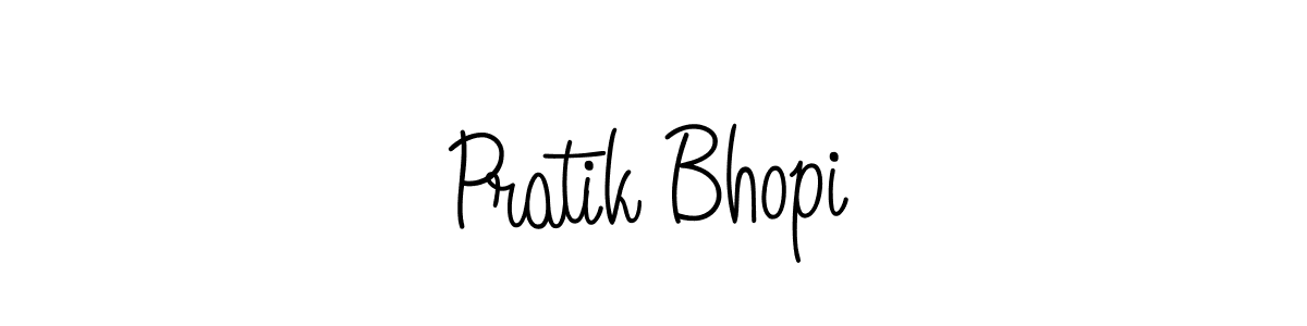 Also we have Pratik Bhopi name is the best signature style. Create professional handwritten signature collection using Angelique-Rose-font-FFP autograph style. Pratik Bhopi signature style 5 images and pictures png