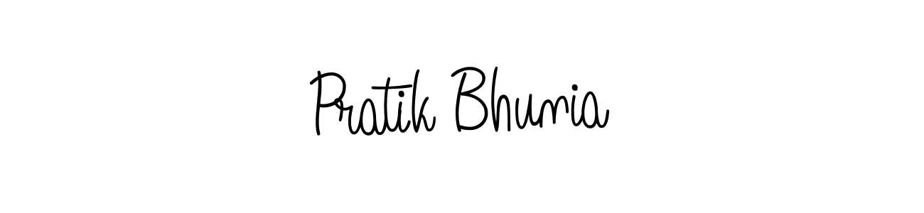 Design your own signature with our free online signature maker. With this signature software, you can create a handwritten (Angelique-Rose-font-FFP) signature for name Pratik Bhunia. Pratik Bhunia signature style 5 images and pictures png