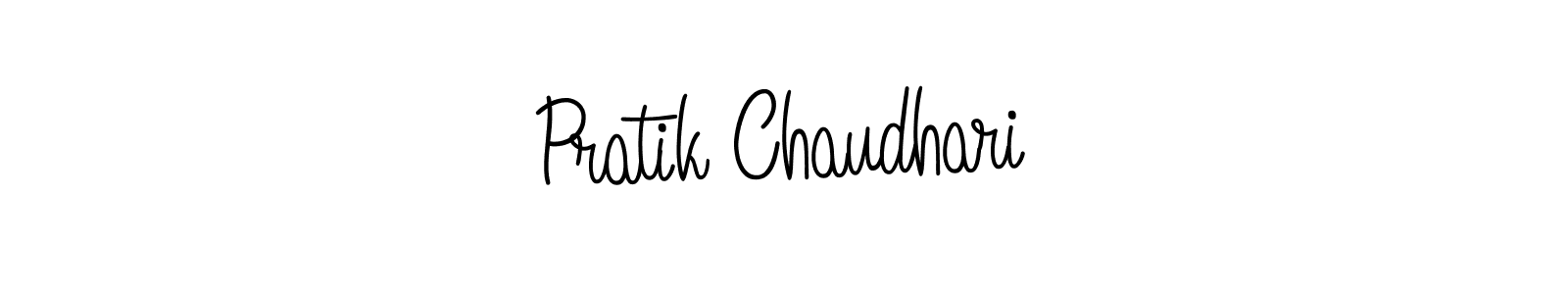 Design your own signature with our free online signature maker. With this signature software, you can create a handwritten (Angelique-Rose-font-FFP) signature for name Pratik Chaudhari. Pratik Chaudhari signature style 5 images and pictures png