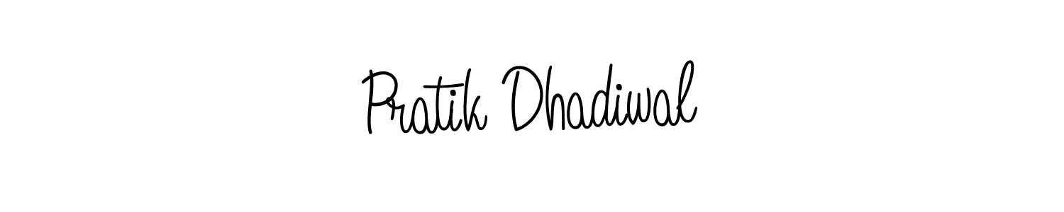 How to make Pratik Dhadiwal name signature. Use Angelique-Rose-font-FFP style for creating short signs online. This is the latest handwritten sign. Pratik Dhadiwal signature style 5 images and pictures png