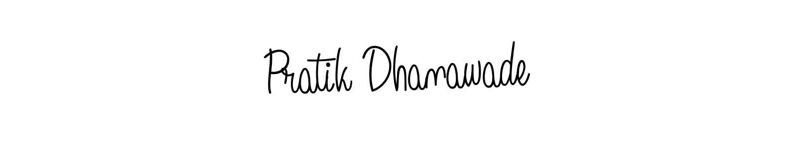 Design your own signature with our free online signature maker. With this signature software, you can create a handwritten (Angelique-Rose-font-FFP) signature for name Pratik Dhanawade. Pratik Dhanawade signature style 5 images and pictures png