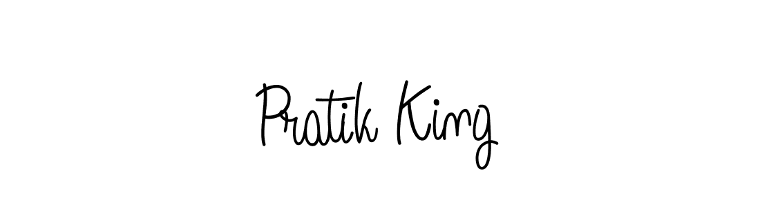 Use a signature maker to create a handwritten signature online. With this signature software, you can design (Angelique-Rose-font-FFP) your own signature for name Pratik King. Pratik King signature style 5 images and pictures png