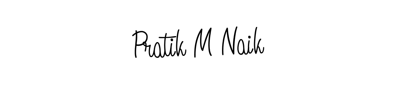 Pratik M Naik stylish signature style. Best Handwritten Sign (Angelique-Rose-font-FFP) for my name. Handwritten Signature Collection Ideas for my name Pratik M Naik. Pratik M Naik signature style 5 images and pictures png