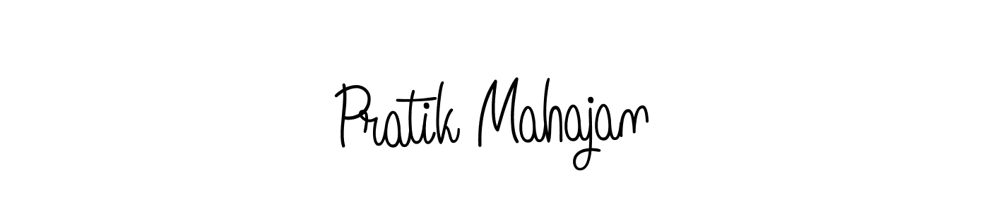 The best way (Angelique-Rose-font-FFP) to make a short signature is to pick only two or three words in your name. The name Pratik Mahajan include a total of six letters. For converting this name. Pratik Mahajan signature style 5 images and pictures png